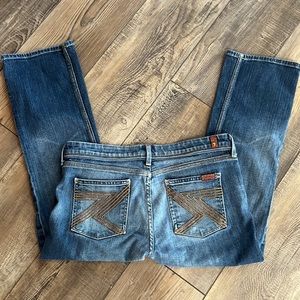 7 for all mankind cropped ankle jeans 30